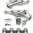 Load image into Gallery viewer, JBA 86-93 Ford Mustang 5.0L SBF 1-5/8in Primary Silver Ctd Cat4Ward Header - Side View