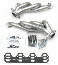 Load image into Gallery viewer, JBA 86-93 Ford Mustang 5.0L SBF 1-5/8in Primary Silver Ctd Cat4Ward Header - Side View