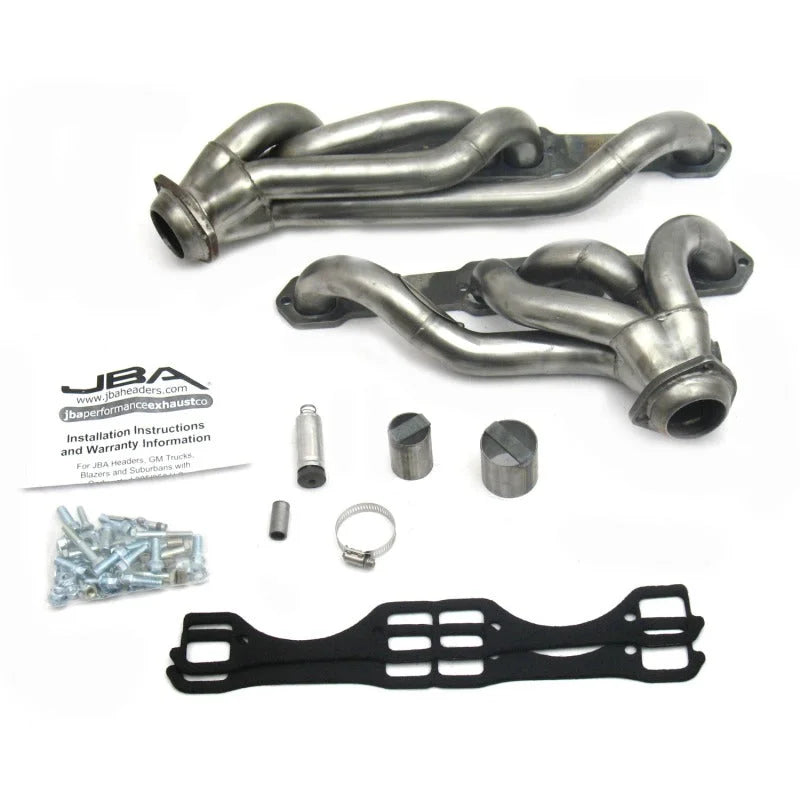 JBA 87-91 Chevrolet Blazer 5.0L/5.7L w/o A.I.R. 1-5/8in Primary Raw 409SS Cat4Ward Header - Side View