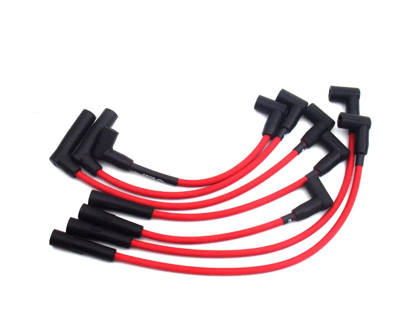 JBA 91-00 Jeep 4.0L Ignition Wires - Red - Side View