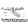 Load image into Gallery viewer, JBA 91-99 Jeep 4.0L 1-1/2in Primary Silver Ctd Cat4Ward Header - Side View