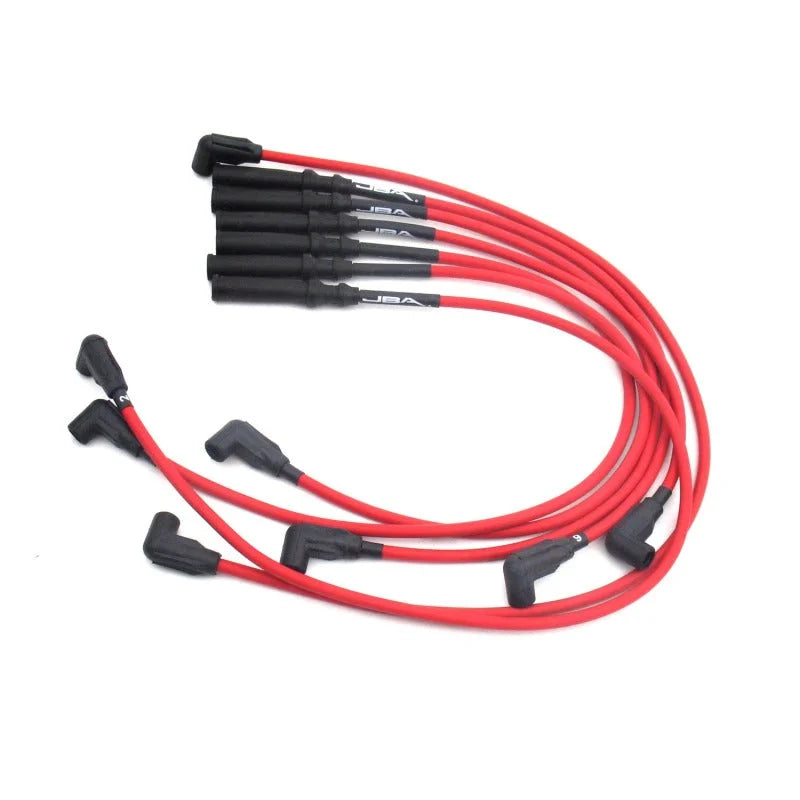JBA 92-02 Dodge Truck 3.9L Ignition Wires - Red - Side View