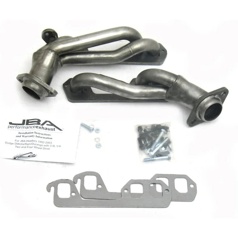 JBA 92-95 Dodge Truck 3.9L V6 1-1/2in Primary Raw 409SS Cat4Ward Header - Main Product View