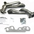 Load image into Gallery viewer, JBA 92-95 Dodge Truck 3.9L V6 1-1/2in Primary Raw 409SS Cat4Ward Header - Side View