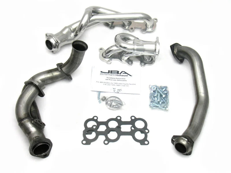 JBA 95-00 Toyota 3.4L V6 w/o EGR 1-1/2in Primary Silver Ctd Cat4Ward Header - Main Product View