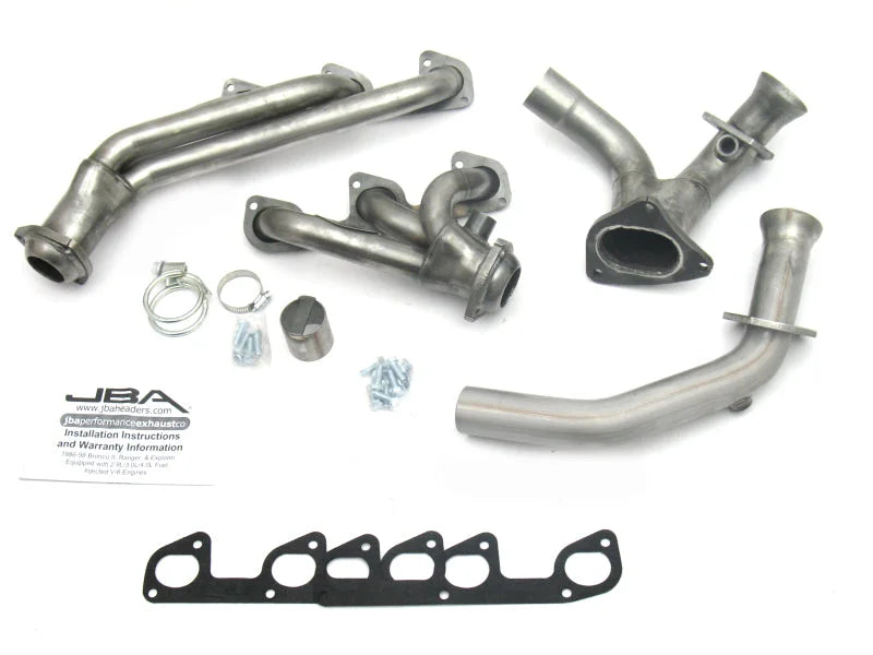 JBA 95-97 Ford Ranger 4.0L OHV 1-1/2in Primary Raw 409SS Cat4Ward Header - Main Product View