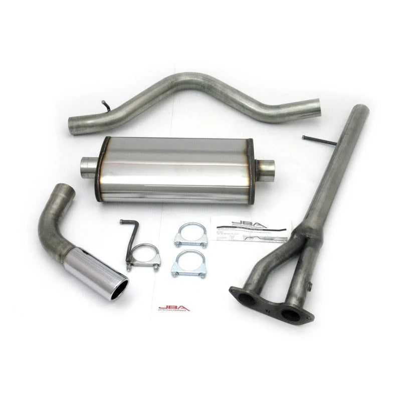 JBA 96-00 Chevrolet/GMC C/K Pickups 5.7L 409SS Pass Side Single Exit Cat-Back Exhaust - Side View