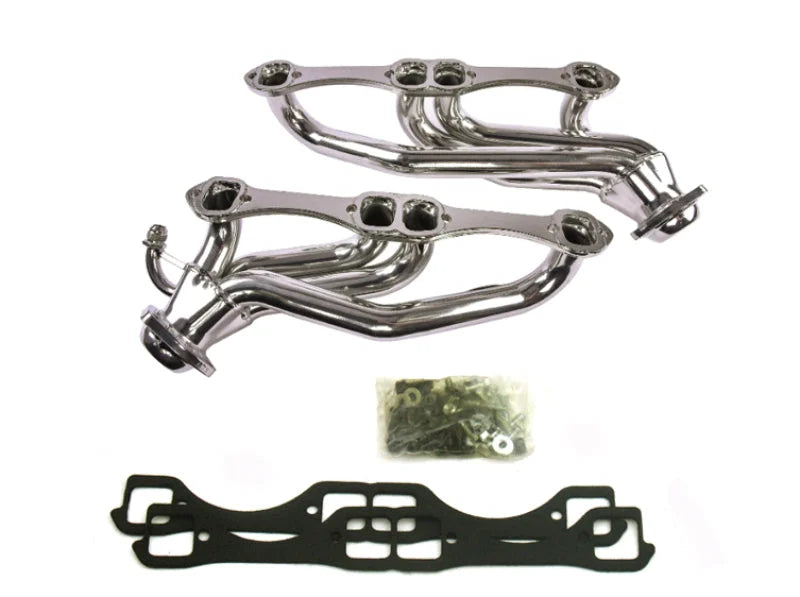 JBA 96-00 GM Truck 5.0L/5.7L SBC w/o A.I.R. 1-1/2in Primary Silver Ctd Cat4Ward Header - Side View