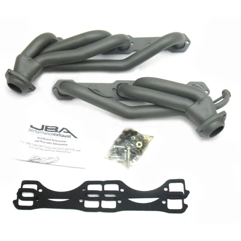JBA 96-00 GM Truck 5.0L/5.7L SBC w/o A.I.R. 1-1/2in Primary Ti Ctd Cat4Ward Header - Main Product View