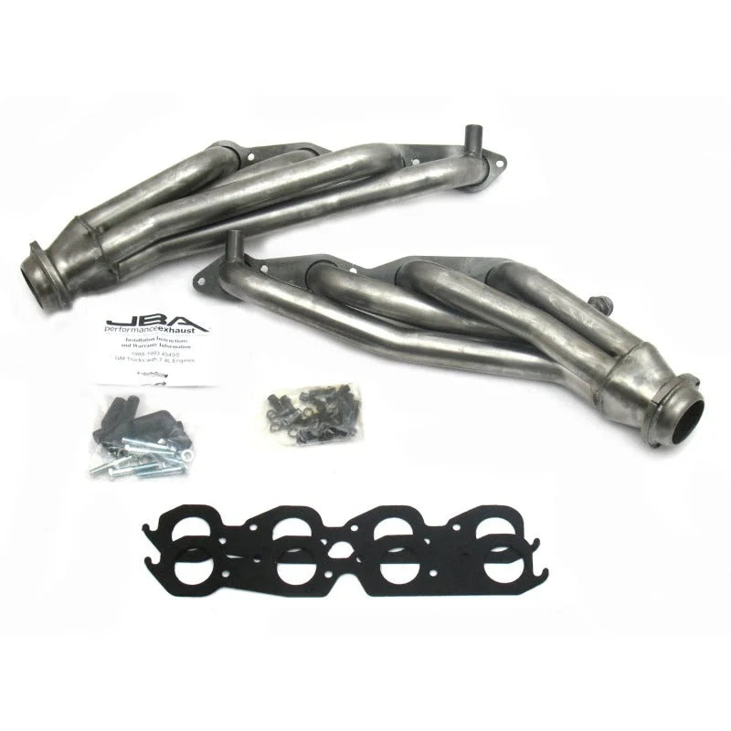 JBA 96-00 GM Truck 7.4L Voretc w/EGR & A.I.R. 1-3/4in Primary Raw 409SS Cat4Ward Header - Side View