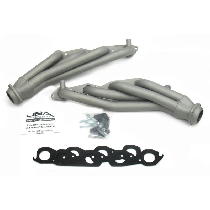 JBA 96-00 GM Truck 7.4L Voretc w/EGR & A.I.R. 1-3/4in Primary Ti Ctd Cat4Ward Header - Main Product View