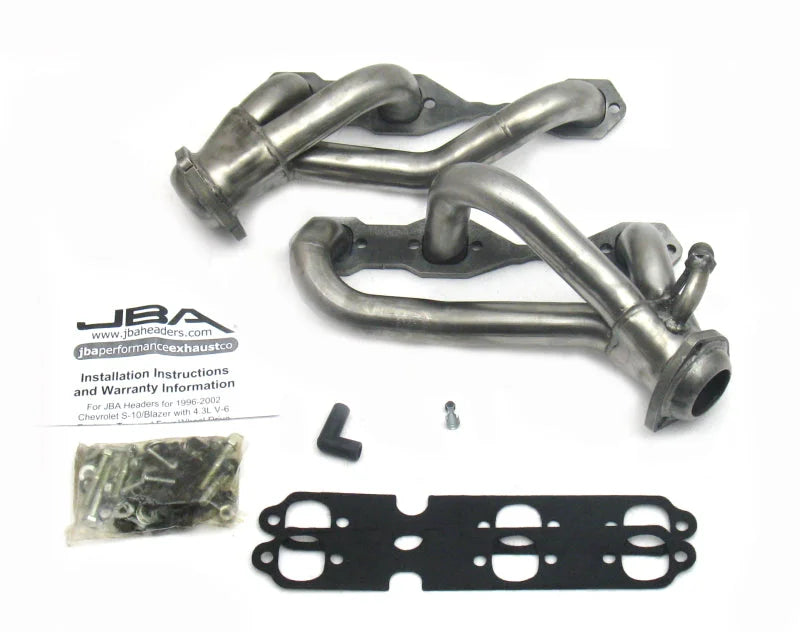 JBA 96-01 GM S Truck 4.3L V6 w/o A.I.R. Injection 1-1/2in Primary Raw 409SS Cat4Ward Header - Main Product View