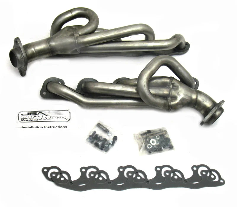 JBA 96-02 Dodge Ram 8.0L V10 1-1/2in Primary Raw 409SS 1950S Cat4Ward Header - Side View