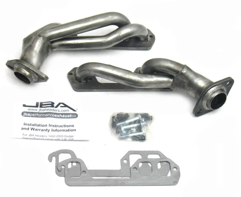 JBA 96-03 Dodge Truck 3.9L V6 1-1/2in Primary Raw 409SS Cat4Ward Header - Main Product View