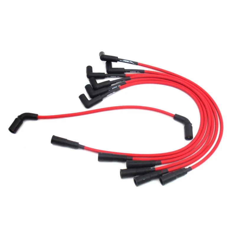 JBA 96-05 GM 4.3L Full Size Truck Ignition Wires - Red - Side View