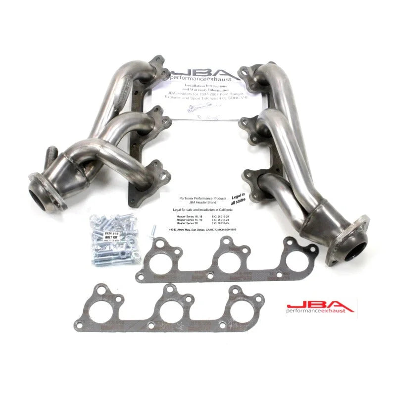 JBA 97-11 Ford Ranger 4.0L OHC w/Driver Side EGR 1-1/2in Primary Raw 409SS Cat4Ward Header - Main Product View