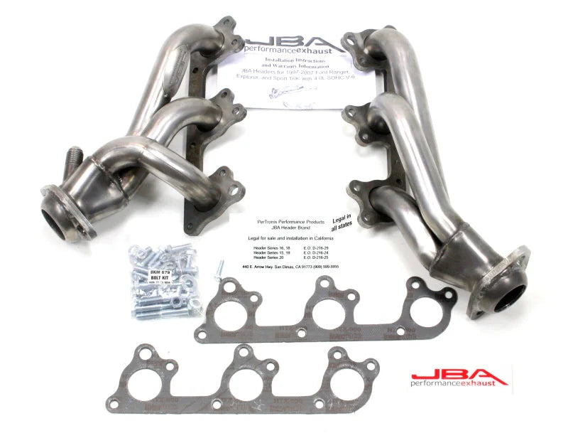 JBA 97-11 Ford Ranger 4.0L OHC w/Driver Side EGR 1-1/2in Primary Raw 409SS Cat4Ward Header - Side View