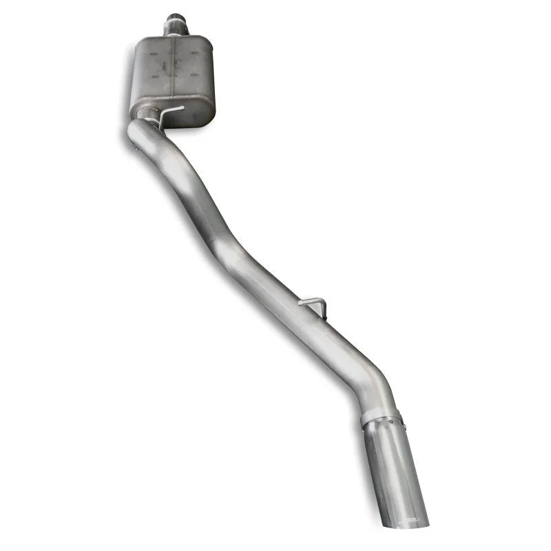 JBA 97-99 Jeep Wrangler TJ 2.5L/4.0L 304SS Single Rear Exit Cat-Back Exhaust - Side View