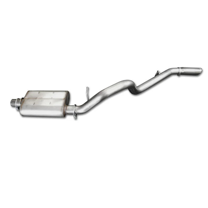 JBA 97-99 Jeep Wrangler TJ 2.5L/4.0L 304SS Single Rear Exit Cat-Back Exhaust - Installation View