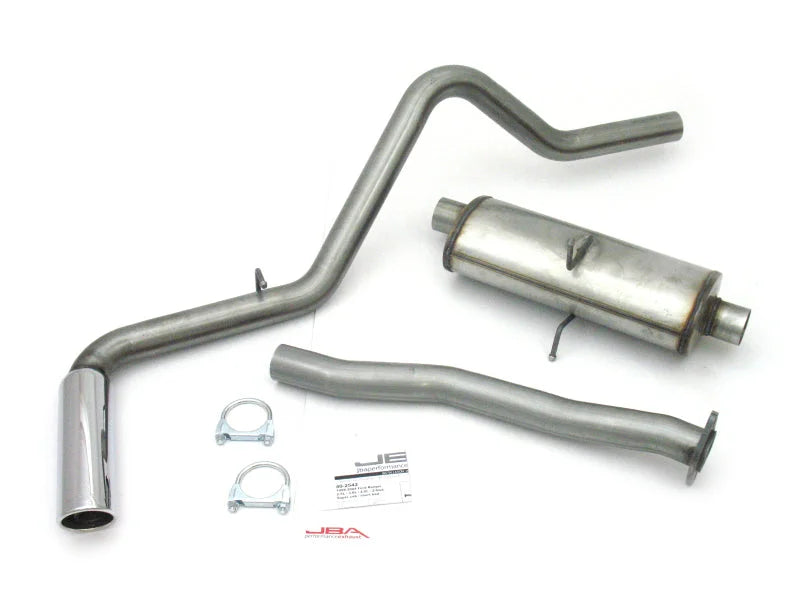 JBA 98-11 Ford Ranger Super Cab 2.5L/3.0L/4.0L 409SS Pass Side Single Exit Cat-Back Exhaust - Side View