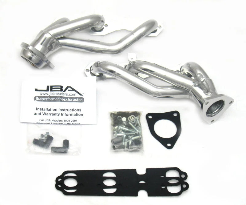 JBA 99-02 GM Truck 4.3L V6 w/o A.I.R. Injection 1-1/2in Primary Silver Ctd Cat4Ward Header - Main Product View