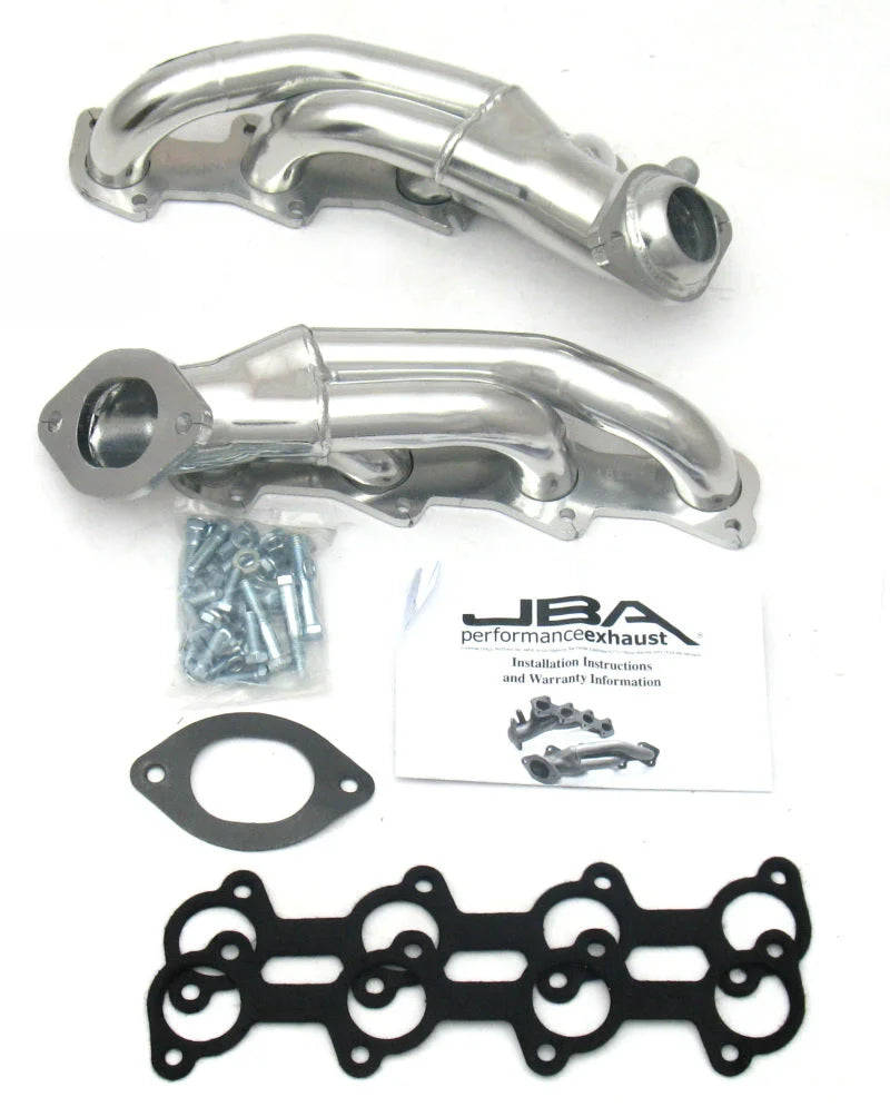 JBA 99-04 Ford Mustang 4.6L 2V 1-5/8in Primary Silver Ctd Cat4Ward Header - Main Product View