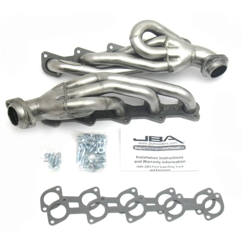 JBA 99-04 Ford Truck 6.8L 2V V10 w/o EGR 1-1/2in Primary Raw 409SS Cat4Ward Header - Main Product View