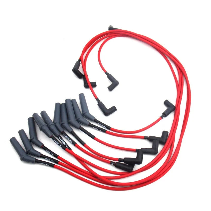 JBA Dodge Truck V10 Ignition Wires - Red - Side View