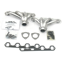 Load image into Gallery viewer, JBA Ford 260-351W SBF 1-5/8in Primary Silver Ctd Tight Tuck Header - Side View