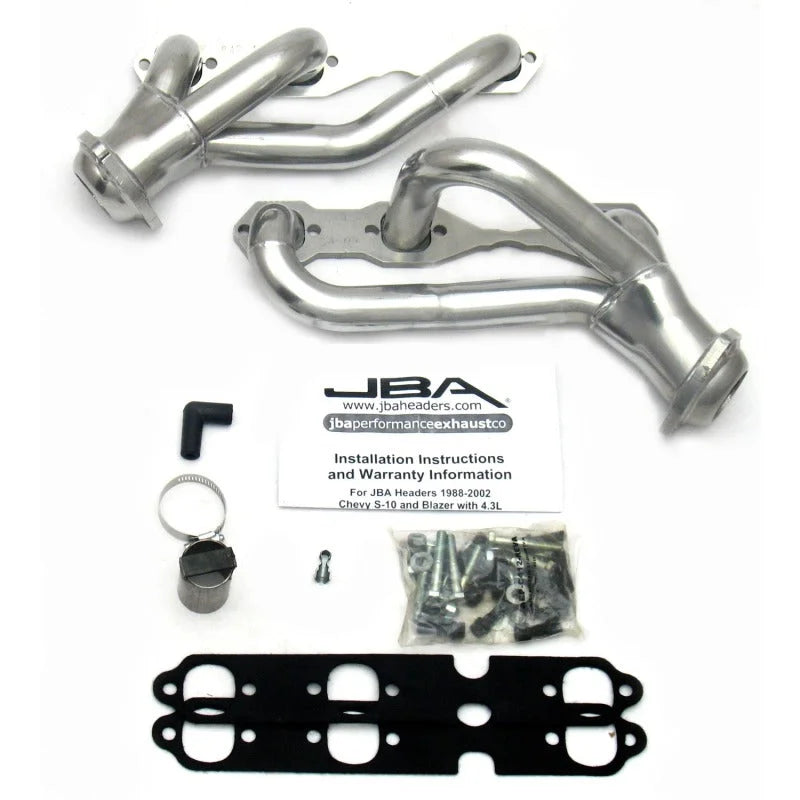 JBA GM S-Truck 4.3L V6 2WD 1-1/2in Primary Silver Ctd Cat4Ward Header - Main Product View