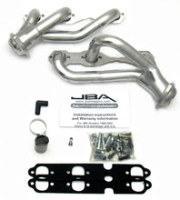 Load image into Gallery viewer, JBA GM S-Truck 4.3L V6 2WD 1-1/2in Primary Silver Ctd Cat4Ward Header - Side View