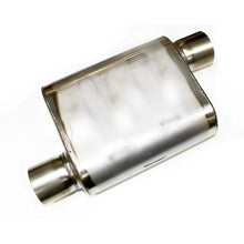 Load image into Gallery viewer, JBA Universal Chambered Style 304SS Muffler 11x9.75x4 3in Inlet Diameter Offset/Offset - Side View