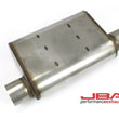 Load image into Gallery viewer, JBA Universal Chambered Style 304SS Muffler 13x9.75x4in 3in In/Out Dia Offset/Offset (Same Side)