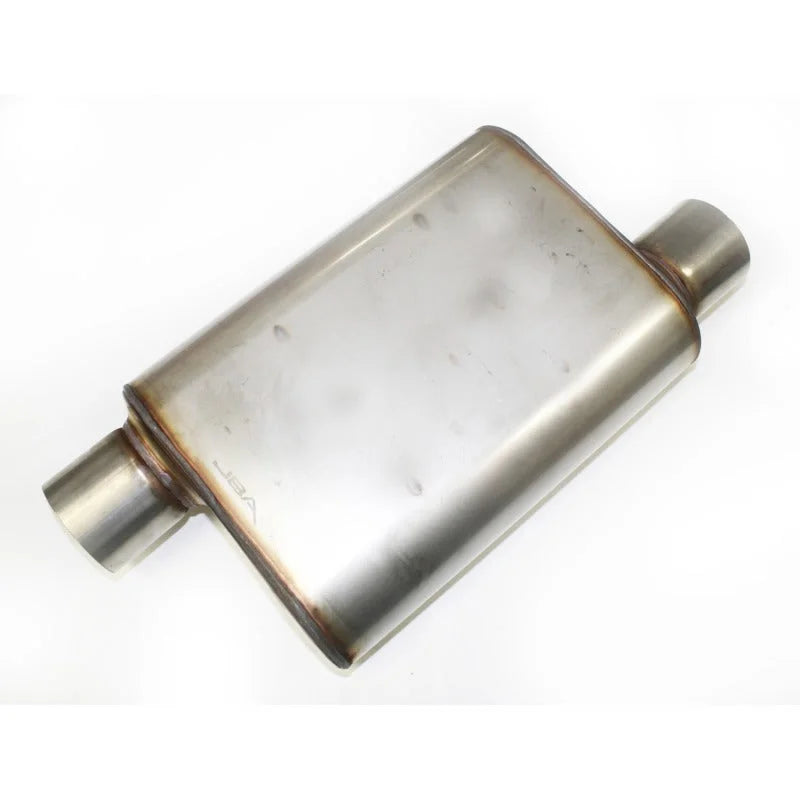 JBA Universal Chambered Style 304SS Muffler 13x9.75x4in 3in Inlet Diameter Offset/Offset - Main Product View