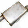 Load image into Gallery viewer, JBA Universal Chambered Style 304SS Muffler 13x9.75x4in 3in Inlet Diameter Offset/Offset - Side View