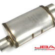 Load image into Gallery viewer, JBA Universal Chambered Style 304SS Muffler 14x8x5 3in Inlet Diameter Offset/Offset