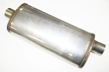 Load image into Gallery viewer, JBA Universal Straight-Through Style 304SS Muffler 18x8x5 2.5in Inlet Diameter Offset/Center - Main Product View