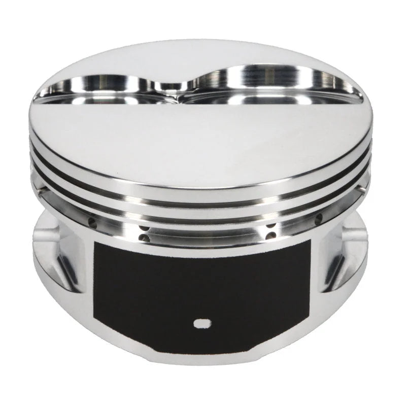 JE Pistons 350 SBC FLAT TOP 18 Set of 8 Pistons - Installation View