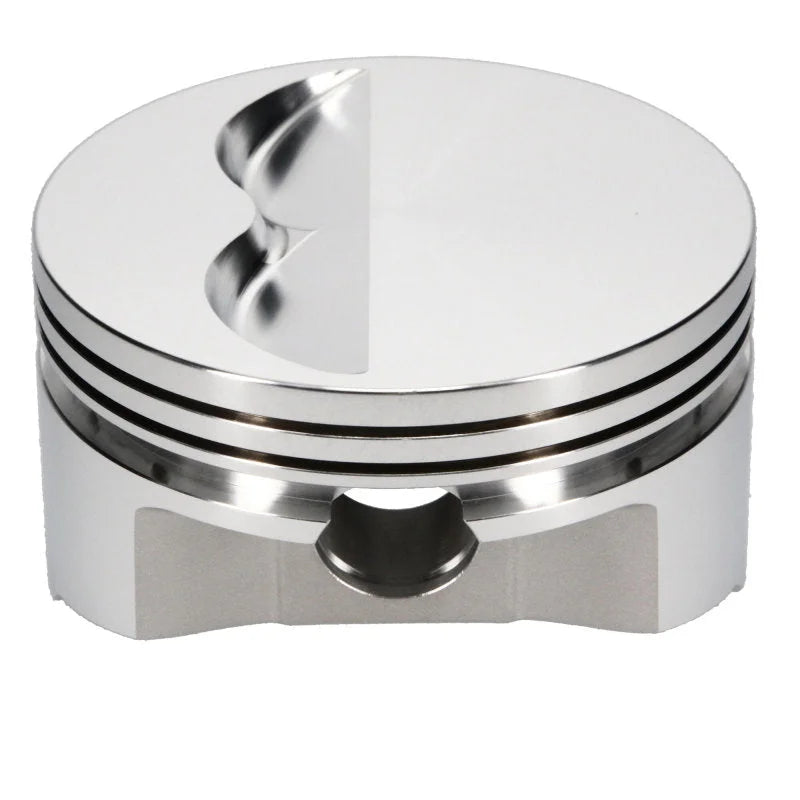 JE Pistons 350 SBC FLAT TOP Set of 8 Pistons - Side View