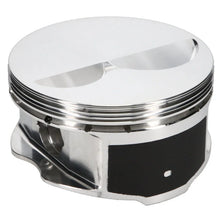 Load image into Gallery viewer, JE Pistons 350 SBC STD FLAT TOP Set of 8 Pistons - Installation View
