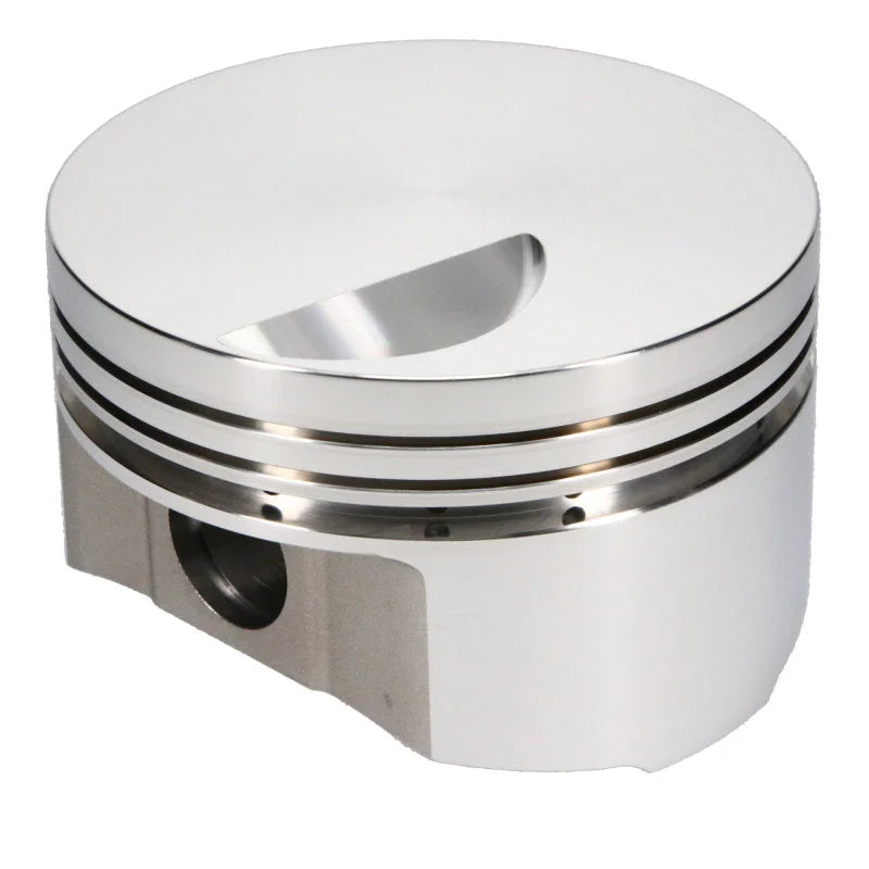 JE Pistons 454 BBC Flat Top -3c Set of 8 Pistons - Side View