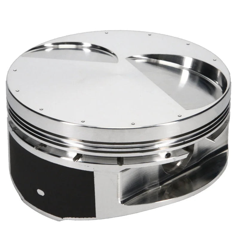 JE Pistons 632 BBC 12/14 DEG Set of 8 Pistons - Side View