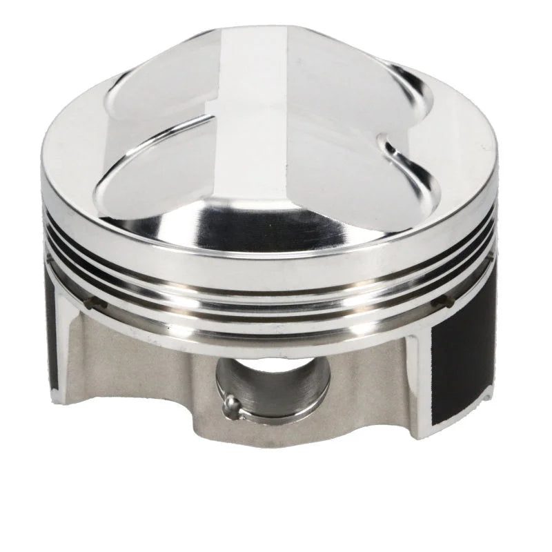 JE Pistons 86.50mm Bore 0.827in Pin Dia 8.5:1 CR - Set of 6 fits Nissan RB25DET - Back View