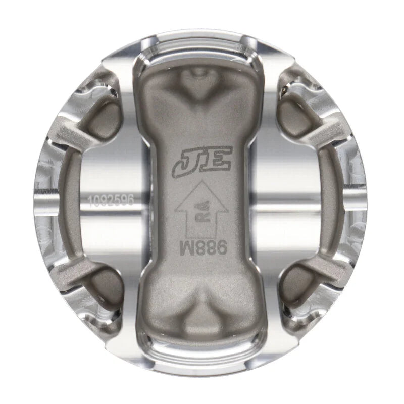 JE Pistons 91-98 Mitsubishi 3000 GT 6G72 91.1mm Bore / -15.5 Dish Pistons - Set of 6 - Side View