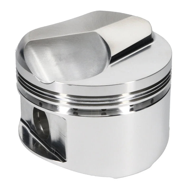 JE Pistons BBC CLOSED CHBR Set of 8 Pistons - Side View