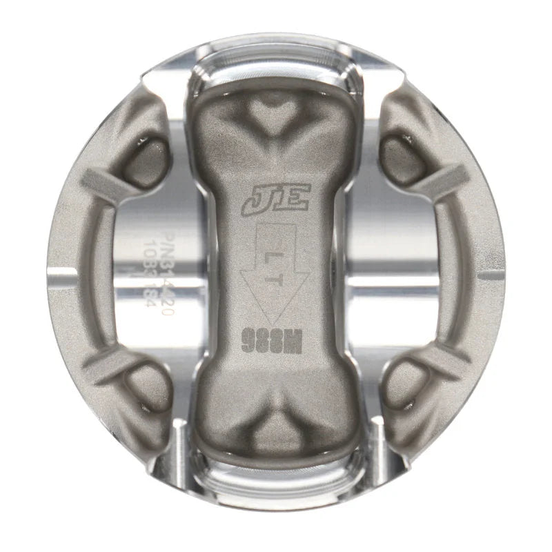 JE Pistons COYOTE 5.0 MODULAR 11:1 Set of 8 Pistons - Back View