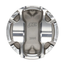 Load image into Gallery viewer, JE Pistons Ford 2.3L EcoBoost 88.5mm Bore -8.2cc +1.00 Oversize Dish Piston Kit (Set of 4 Pistons) - Installation View