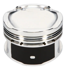 Load image into Gallery viewer, JE Pistons Honda L15B Turbo 73.5mm Bore 10.3:1 CR -10.1cc Dome Piston Set - Set of 4 - Back View