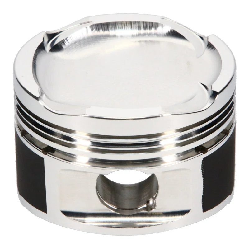 JE Pistons Honda L15B Turbo 73.5mm Bore 10.3:1 CR -10.1cc Dome Piston Set - Set of 4 - Installation View