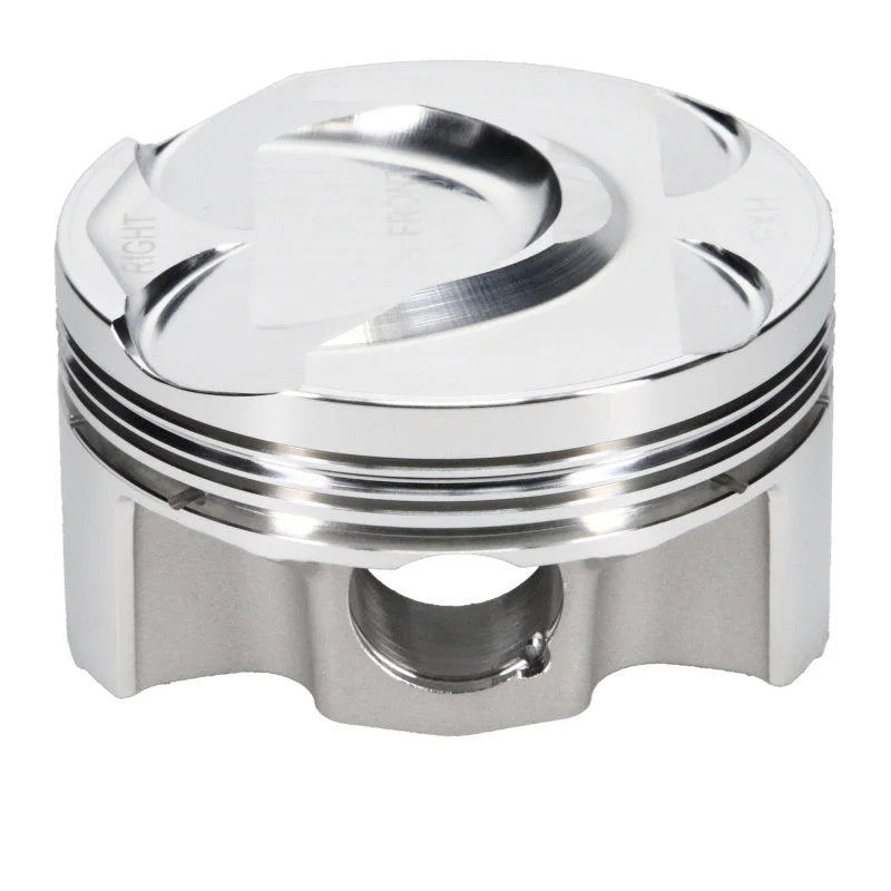 JE Pistons Nissan VR30DDTT 86mm Bore 10.2:1 CR -3cc Dish - Set of 6 - Side View